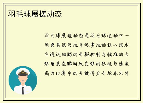 羽毛球展搓动态